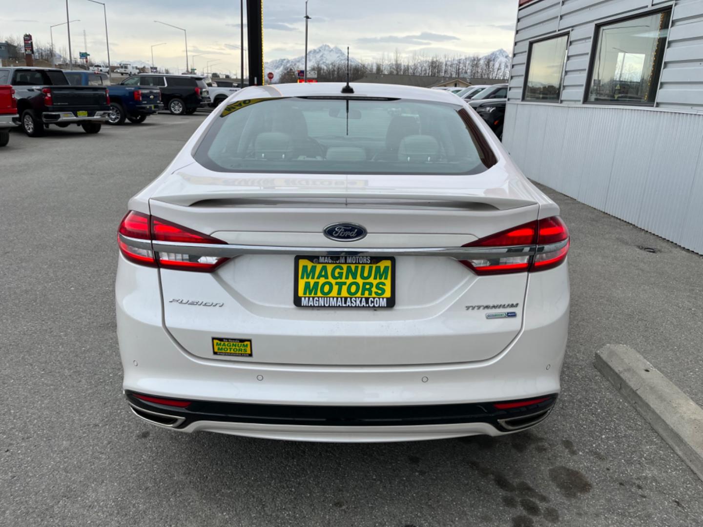 2017 WHITE /Tan FORD FUSION TITANIUM (3FA6P0D91HR) with an 2.0L engine, Automatic transmission, located at 1960 Industrial Drive, Wasilla, 99654, (907) 274-2277, 61.573475, -149.400146 - Photo#3